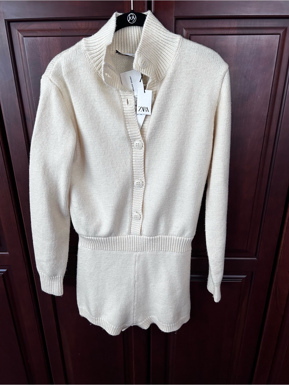Zara Cream Knit Romper - Picture 4 of 8